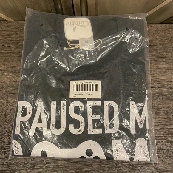 Comfiv Charcoal Black Graphic Tee 3XL - Picture 2 of 3